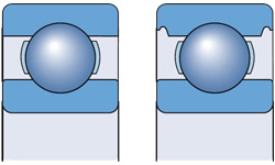 Cuscinetti radiali a sfere in acciaio inossidabile con guarnizione incorporata 